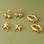 Stainless Steel Liquid Cherry Earrings Stud Earrings Jewelry for Women Non-Fading