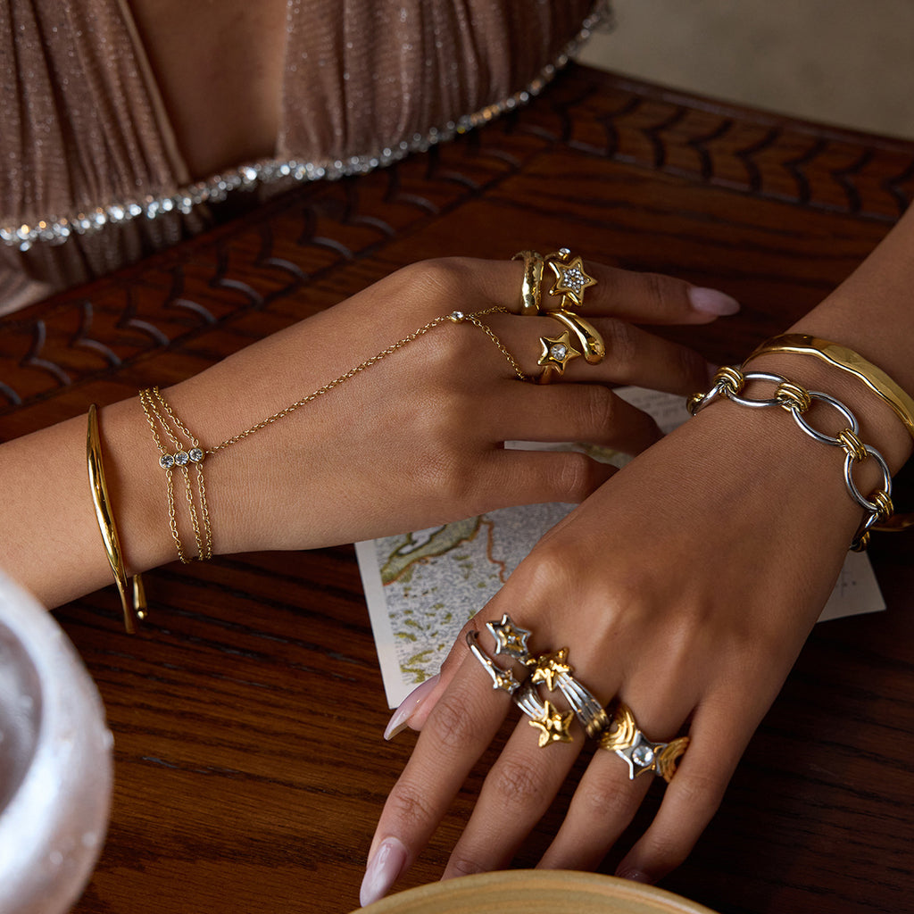 Original Design Five-Pointed Star Ring Non-Fading Jewelry Stainless Steel Accessories ring