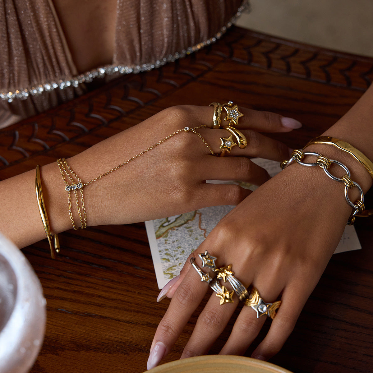 Original Design Five-Pointed Star Ring Non-Fading Jewelry Stainless Steel Accessories ring