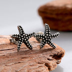 E0718 Summer Ocean Elements Ancient silver Starfish Earrings for Women Fashion Minimalist Style Ear Jewelry