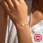 S925 Sterling Silver Red Rope Bracelet Diamond Pendant For Women