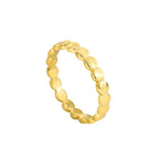 18K Gold-Plated Brass Round Ring with gold-tone brass construction
