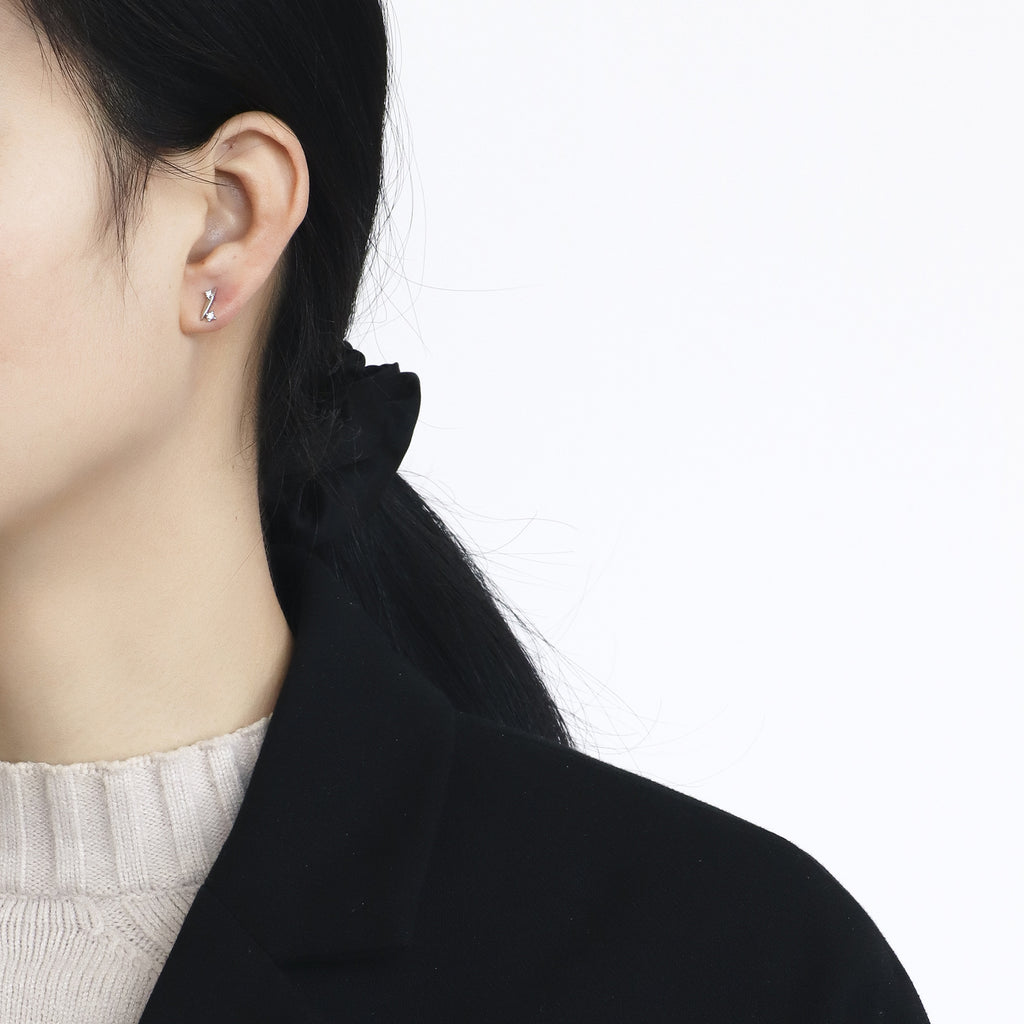 Simple Style Zircon Earrings for Women, Diamond-Studded Ear Studs, Best Friend Small Accessories for Girls