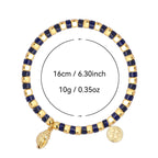 B0250 Vacation Bohemian Conch Copper Plated14k Gold Beaded Ocean New Bracelet