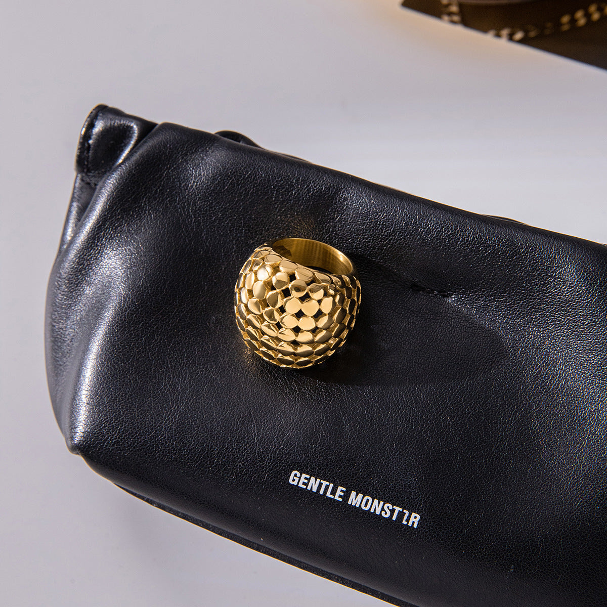 Stainless Steel Spherical Exaggerated Ring Non-Fading Jewelry for Women Ring