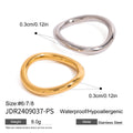 Gold-Plated Stainless Steel Ring with Enamel Detail — alternate product view — jewelry finish and design detail