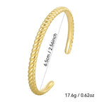 CYB0106 Open Bracelet for Women gold Braided Design