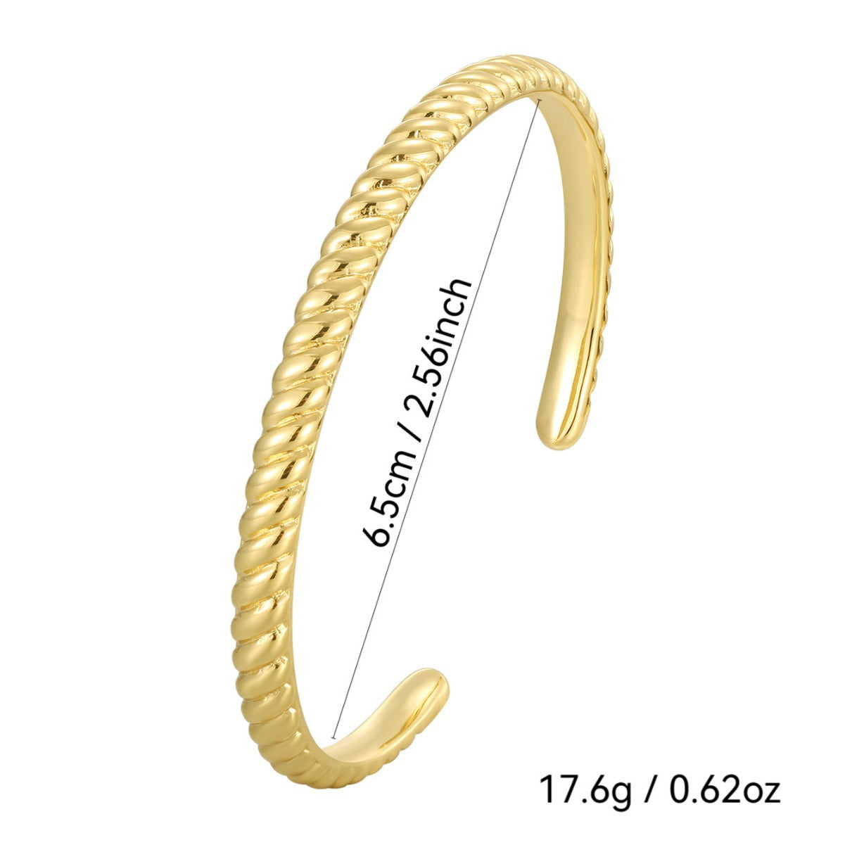 CYB0106 Open Bracelet for Women gold Braided Design