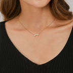 N0190 Fashion Retro Design Pendant for Women Layered Geometric Zircon Necklace Jewelry