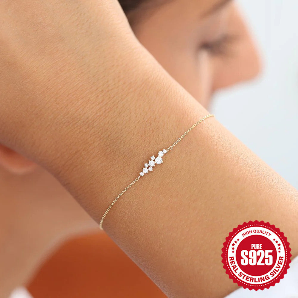 S925 Sterling Silver Diamond Bracelet For Women Hypoallergenic