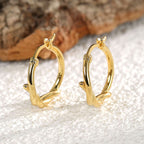 E0377 Minimalist Braided Circle gold Earrings for Women Korean Style Hollow Twisted Geometric High-end Hoop Earrings