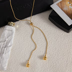 Long necklace y Non-Fading Sweater Chain Stainless Steel Jewelry