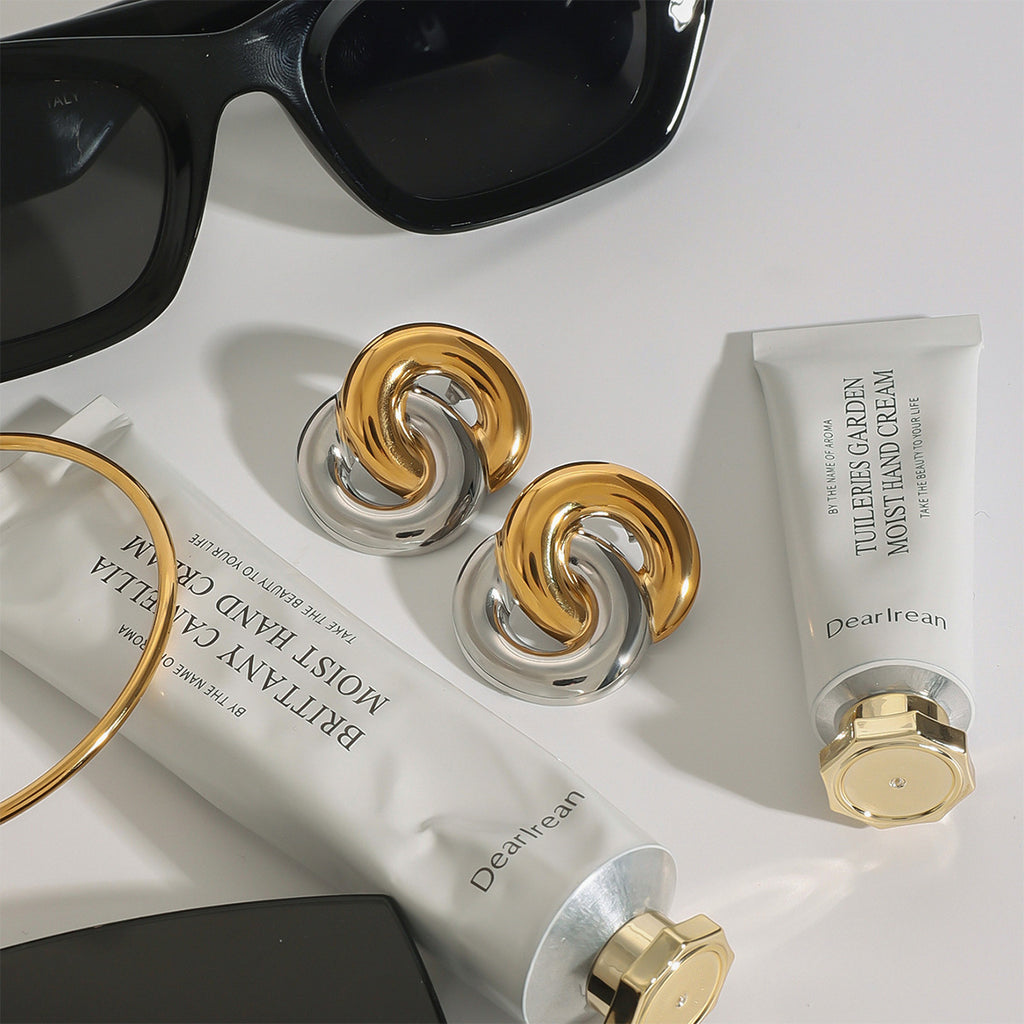 Color Block Stud Earrings Earrings Stainless Steel Jewelry