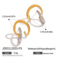Gold-Tone Stainless Steel Earrings — Luminous Finish featuring contemporary and a gold-tone finish