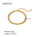 Gold-Plated Brass Layered Chain Bracelet with a chain design profile