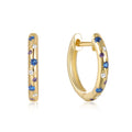 925 Sterling Silver Star Moon Diamond Hoop Earrings — collection product image 06