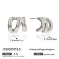 Openwork Stainless Steel 18K Gold-Plated Earrings — alternate product view — jewelry finish and design detail
