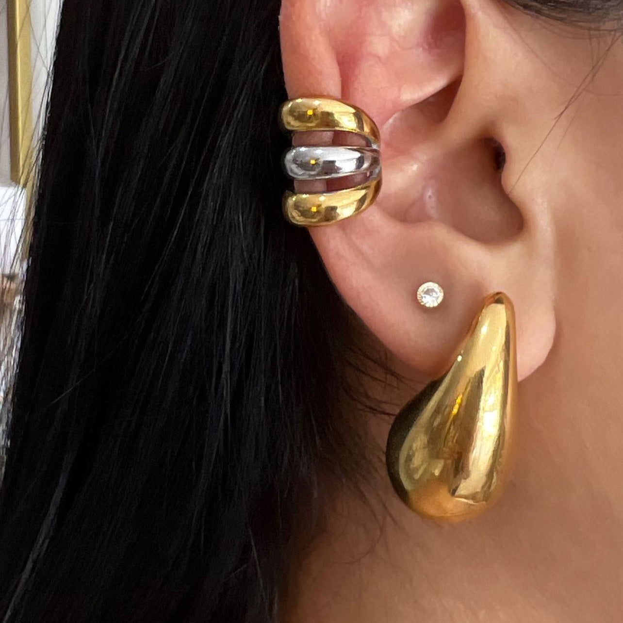 Stainless Steel Color Matching Ear Clip No Hole Earrings Ear Jewelry Earrings