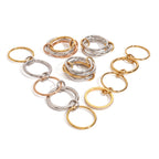 Stainless Steel Layered Plain Band Rings Personality Item rings