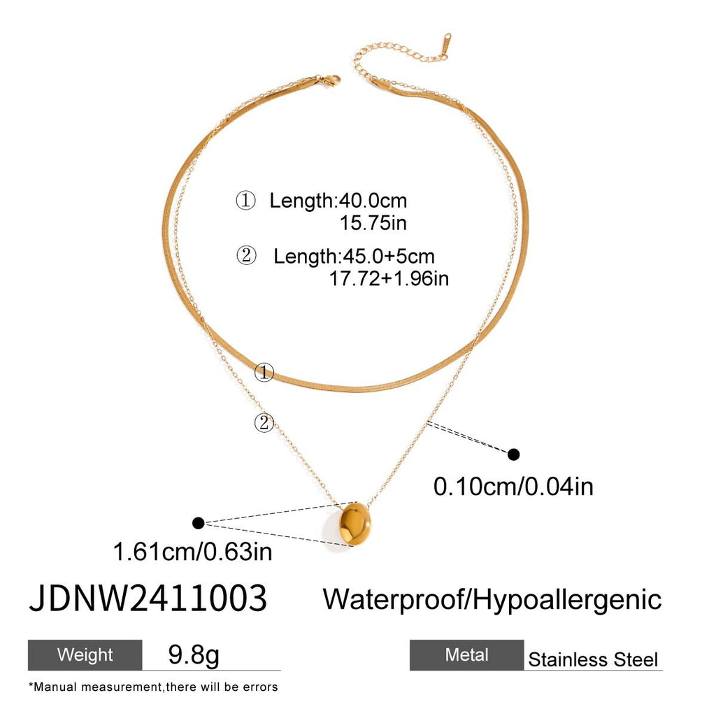 Stainless Steel Water Drop Necklace Earrings Open Bracelet Ring Jewelry