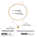 Gold-Plated Teardrop Open Profile Stainless Steel Drop Earrings — jewelry detail — jewelry finish and design detail