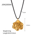 Gold-Plated Starfish Stainless Steel Necklace — detail view — jewelry finish and design detail