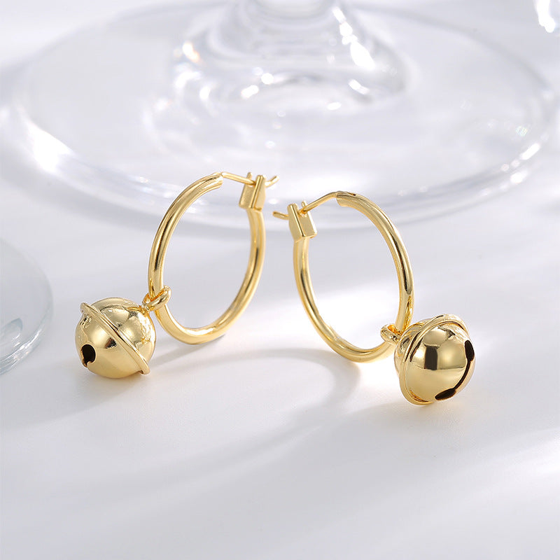 E0786 Vintage Fashion Hollow Ball Earrings for Women gold Simple Minimalist Style Earrings