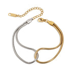 2H Stainless Steel Color Block Bracelet Bangle bracelet Ornament