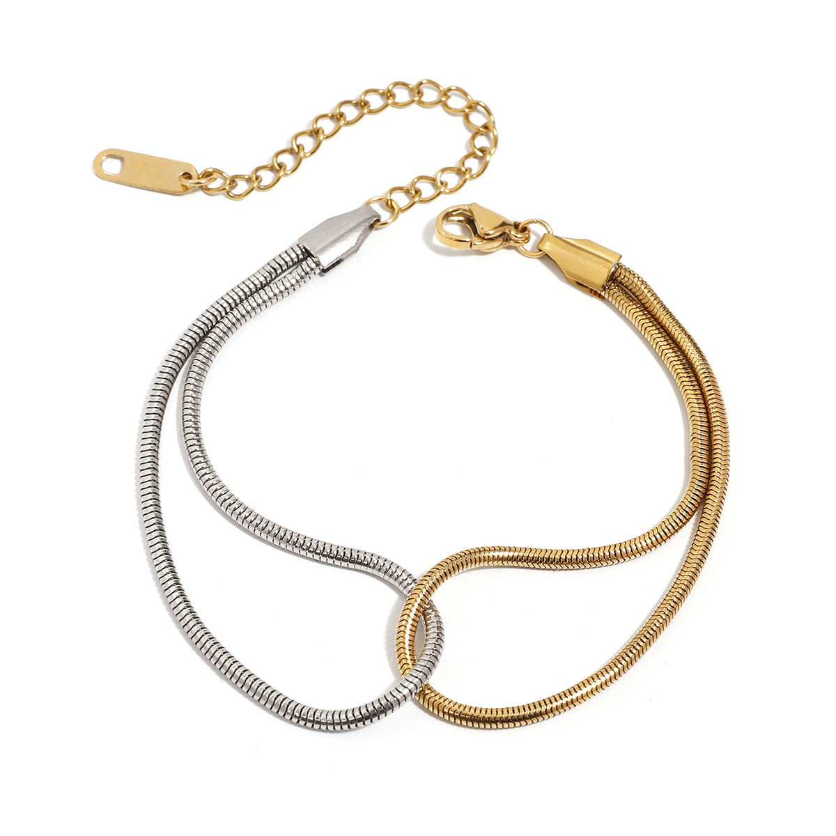 2H Stainless Steel Color Block Bracelet Bangle bracelet Ornament