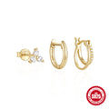 Geometric Butterfly 925 Sterling Silver Earring Set — side profile — alternate angle 2 — jewelry finish and design detail