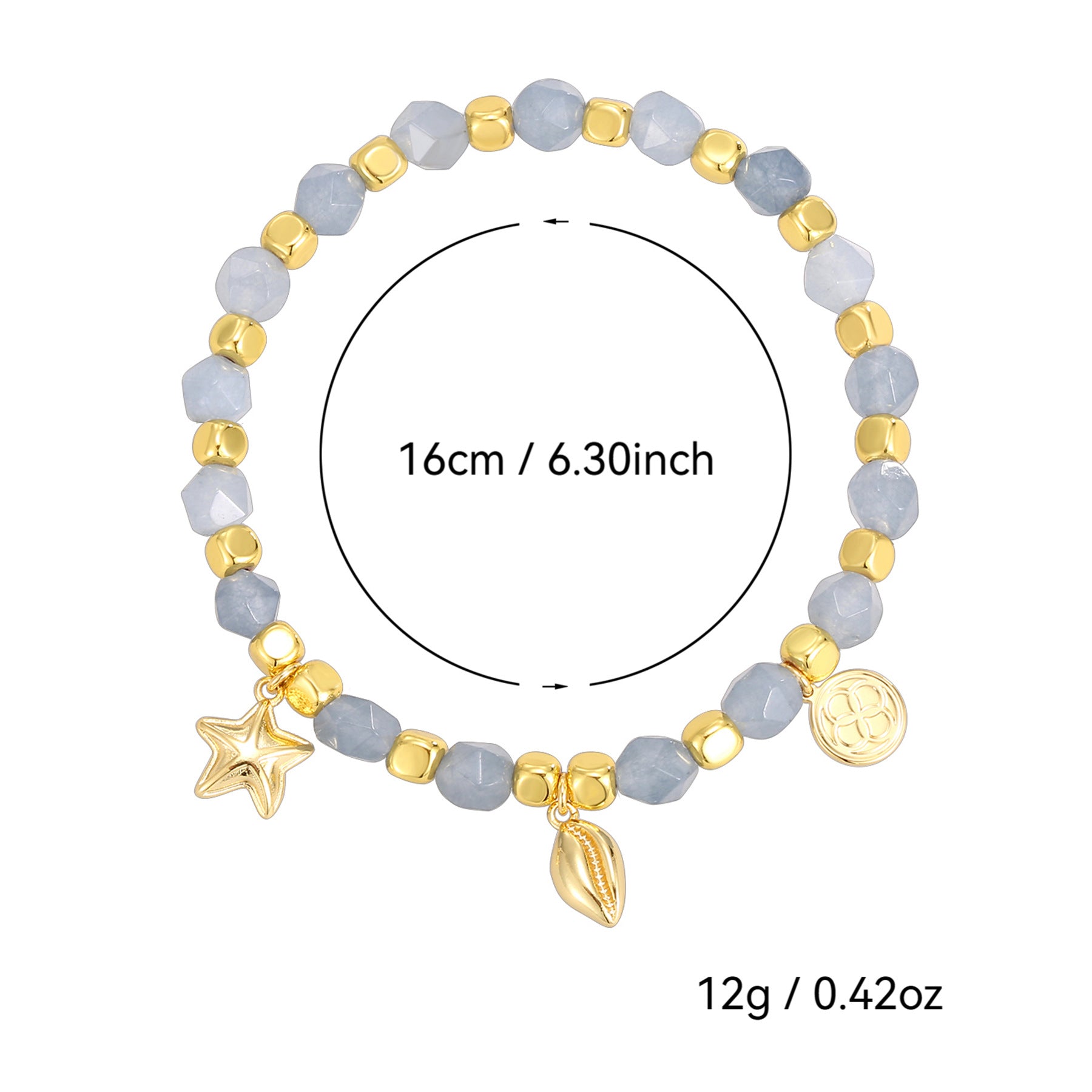 CYB0239  Design Starfish Beaded Beach Bohemian Bracelet