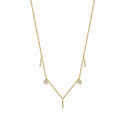 Gold-Plated Brass Layered Pavé White CZ Pendant Necklace for private-label fashion jewelry buyers — jewelry finish and design detail