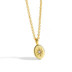 N0067 Little Round Pendant Necklace for Women with Design Sense, Star Vintage Necklace Jewelry