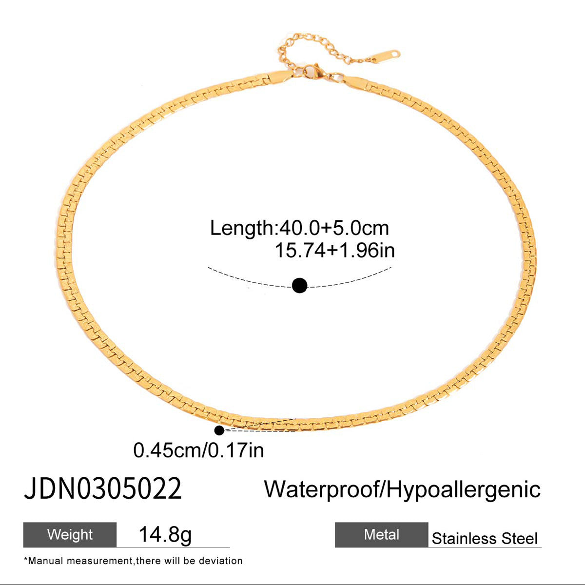 Necklace Simple Snake Bone Chain Clavicle Chain Jewelry Stainless Steel Choker