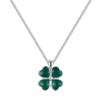 S925 Sterling Silver Four Leaf Clover Collarbone Necklace For Women