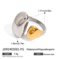 Stainless Steel Ring in Gold-Tone — Refined Profile with a refined design profile