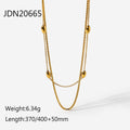 18K Gold-Plated Oval Layered Stainless Steel Necklace — jewelry construction