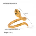 Stainless Steel Snake Ring Open Ring rings