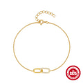 925 Sterling Silver Cross Bracelet With Zircon Inlay Korean Design — collection product image 06