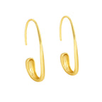 E0288Metallic Egg-Shaped Ear Hooks for Women New Trendy Fashion Earrings Minimalist Style Ear Jewelry