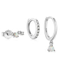 Opal 925 Sterling Silver Earring Set — decorative detail — jewelry finish and design detail