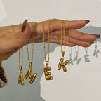 Stainless Steel Letter Necklace Pendant Clavicle Chain Jewelry necklace