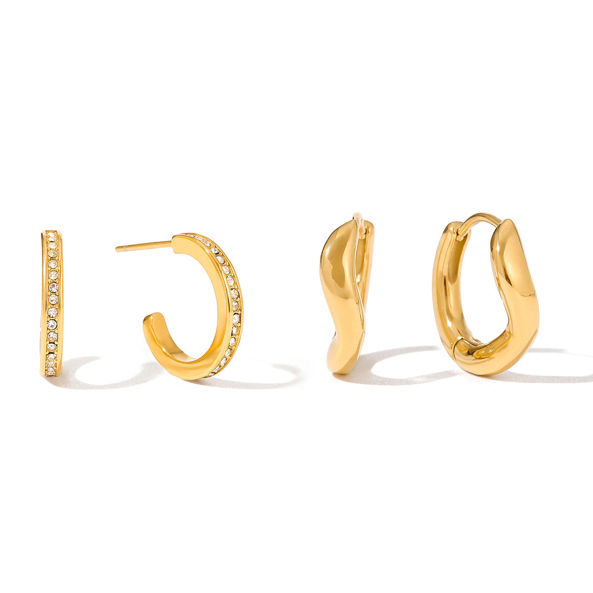 Ear Cuff in 18K Gold-Tone Stainless Steel Earrings for private-label fashion jewelry buyers