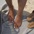 New Arrival Women fashion Anklet18K Gold Shell Pearl Tassel Pendant Anklet Foot Chain Jewelry for Women