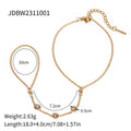 Cubic Zirconia Stainless Steel 18K Gold-Plated Bracelet — jewelry construction