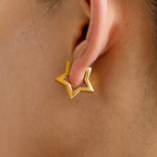Stainless Steel Heart Earrings for Women Five-Pointed Star Stud Earrings Jewelry Accessories