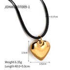 Black Rope Necklace Design Sense Collarbone Chain Non-Fading Stainless Steel Jewelry