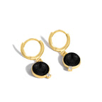 E0027 Fashion Geometric Natural Stone Earrings Round Earrings Earrings Ear Jewelry Female