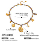 2H Colorful Rope Necklace Collarbone Chain Stainless Steel Jewelry Non-Fading