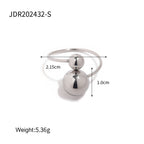 2H Ring18K Golden Three Balls gold Open Ring